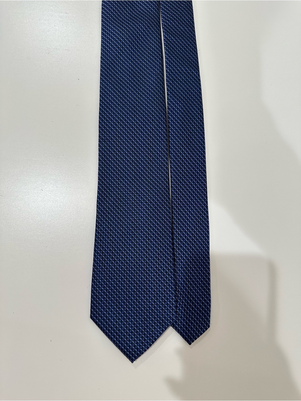 Navy Color Solid Silk Tie New with Tags | Nordstrom Men's Necktie | Size O/S - Picture 13 of 14